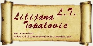 Lilijana Topalović vizit kartica